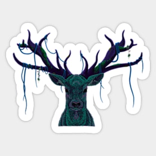 green deer Sticker